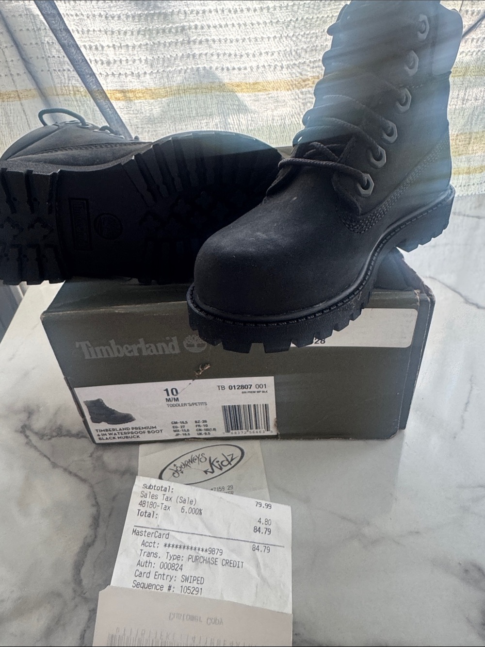 Timberland Kids Black Lace-Up Waterproof Boots